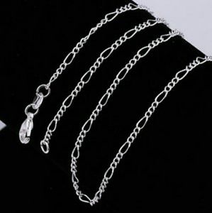 1.8 mm .925 sterling silver 18" figaro necklace
